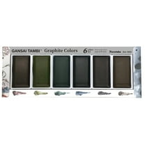 Kuretake Gansai Tambi Watercolor Paint Pans - Set of 6, Graphite Colors