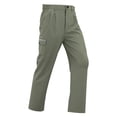 thumbnail image 4 of Glisme Men's Trousers Solid Color Elastic Waist With Pockets Summer Breathable Men Cargo Pants Size 3XL Khaki, 4 of 4