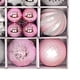 thumbnail image 5 of Juego de 44 adornos de bolas navideñas, decoración navideña, colgantes irrompibles, gotas para Plata Rosa, 5 of 6