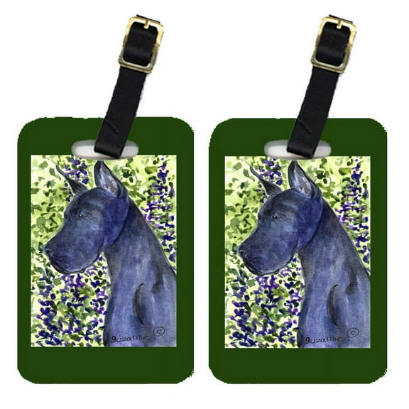 Pair of 2 Great Dane Luggage Tags