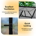 thumbnail image 6 of WUKHG 6x7.5FT Outdoor Greenhouse, Heavy-Duty Walk-in Greenhouse for Garden with Reinforced Aluminum Frame, UV-Resistant Polycarbonate Panels, All-Weather Greenhouse for Winter Planting, 6 of 11