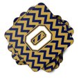 thumbnail image 2 of Letter O Chevron Navy Blue and Gold Foam Coaster Set of 4, 2 of 3