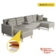 thumbnail image 2 of Sala Modular Doble Chaise Makora Marietta con Memory Foam Color Gris Claro Lino Respaldo Reclinable de 3 Posiciones, 2 of 7