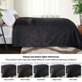 thumbnail image 2 of BNM Diamond Fleece Plush Fluffy Blanket, Full/ Queen, Black, 2 of 8