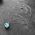 thumbnail image 3 of Chic Transparent Resin Rould Ball Moon Pendant Necklace Women Blue Sky White Cloud Chain Necklace Fashion Jewelry Gifts for Girl, 3 of 5