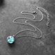 thumbnail image 3 of Chic Transparent Resin Rould Ball Moon Pendant Necklace Women Blue Sky White Cloud Chain Necklace Fashion Jewelry Gifts for Girl, 3 of 5