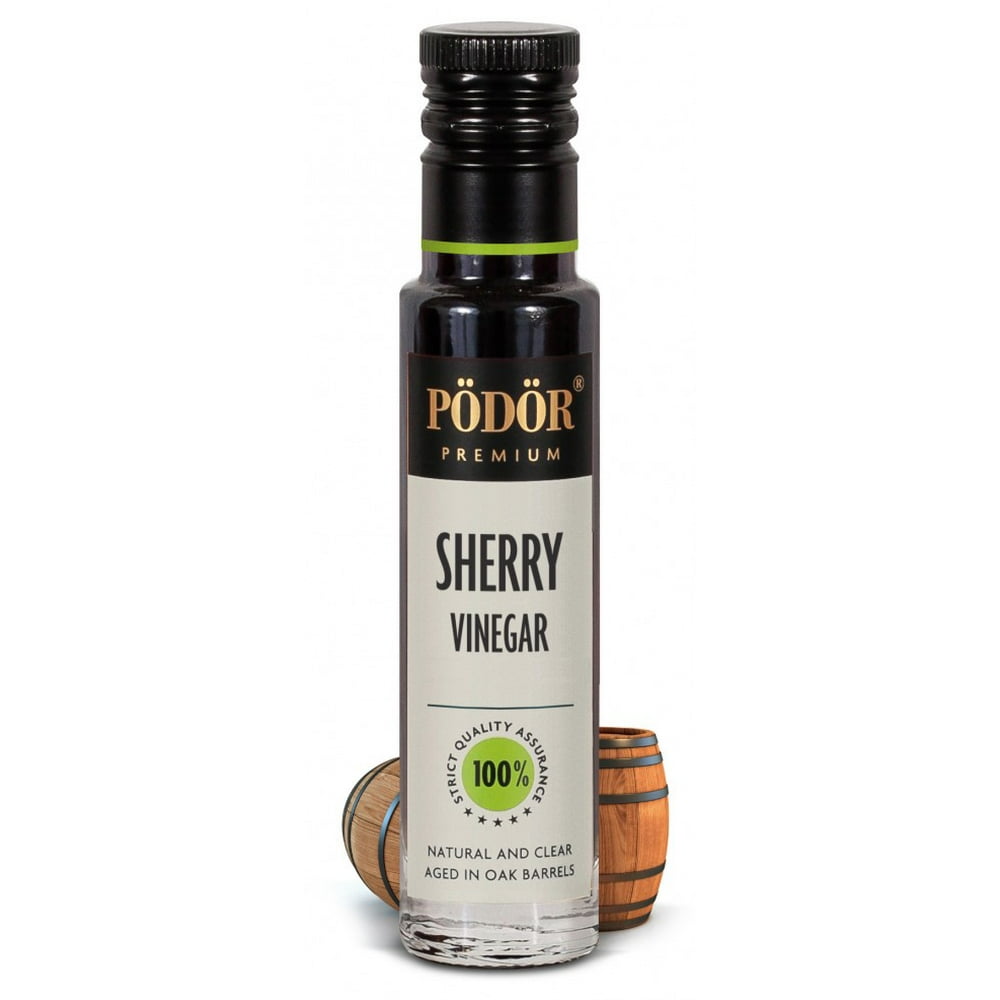PÖDÖR Premium Sherry Vinegar 8.4 fl. Oz. 100 Natural, Aged in Oak