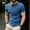 Blue, variant on FRSASU Men's Lightweight Henley Shirt Casual Stretch Slim Fit Short Sleeve Button Up T-Shirt with Pocket Khaki