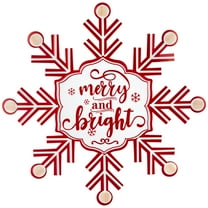 Northlight Merry and Bright Snowflake Metal Wall Sign - 15.75"