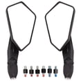thumbnail image 2 of Motorcycle Mirrors, 1 Pair Motorcycle Side Mirror Wear Resistance Wide Angle Adjustable  for ATV, 2 of 8