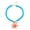 Blue, variant on Vibrant Chunky Gold Plated Sun Pendant Necklace with Pink Bead Chain & Imitation Pearl Accent, Bohemian Statement Jewelry for Women