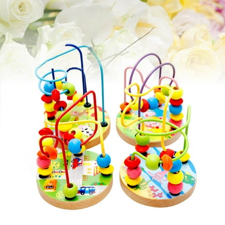 COMPUKAS Sorting Games Bead Maze Wood 1 Set for Fun Home Education