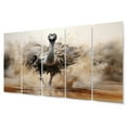thumbnail image 2 of Designart "Africa Flightless Birds Dash" Animals Metal Wall Art Set, 2 of 5