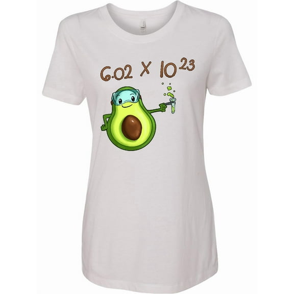 Inktastic Avogadro's Number with Avocado Chemist Women's T-Shirt