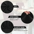 thumbnail image 4 of PiccoCasa Stretch Chair Cover Removable Seat Protectors Pack of 4, Black, 4 of 8