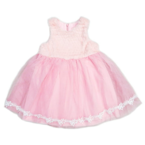 Wenchoice Pink Plush Top Dress Girl'S S(1Y-2Y)