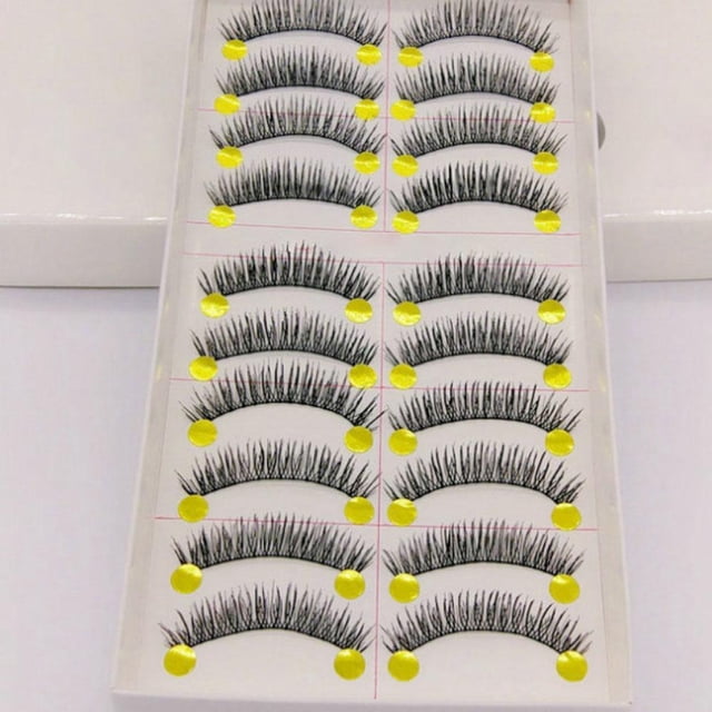 LUVCLS 10 pares de pestañas postizas naturales, pestañas gruesas cruzadas♯