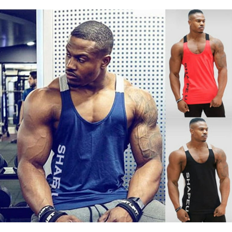 Biekopu Men's Summer Sleeveless Sports Vest, Fitness Sports Vest, Muscle  Low Chest Fitness Training Vest