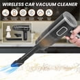 thumbnail image 5 of Portable Car Vacuum Cleaner, High Power 290000PA Suction Cordless Car Vacuum, Rechargeable Mini Handheld Car Vacuum with 2 Hypa Filter for Vehicle, Home and Office (Black), 5 of 9