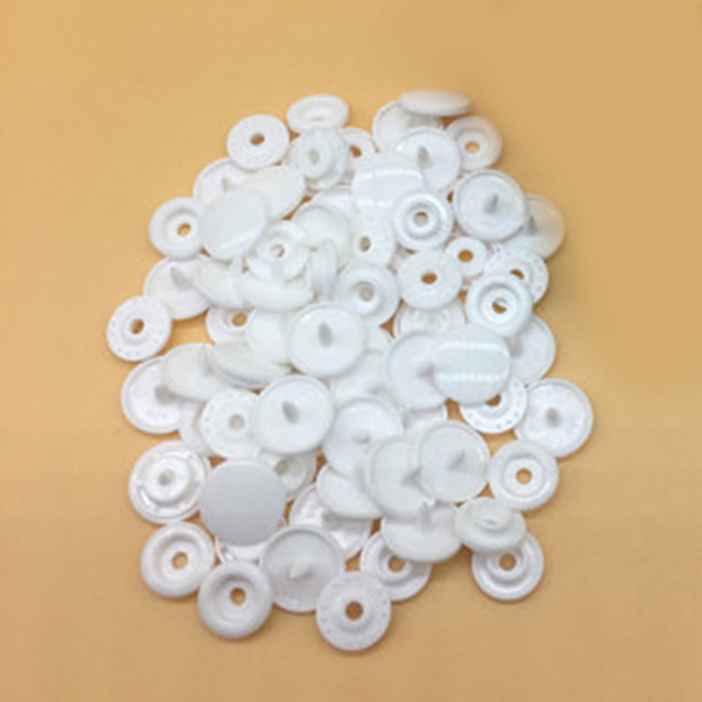 Violet Demiawaking 50PCS T5 Snap Buttons Plastic Snaps Fasteners Press Studs Poppers for Baby Clothes Diapers Bibs DIY Crafts
