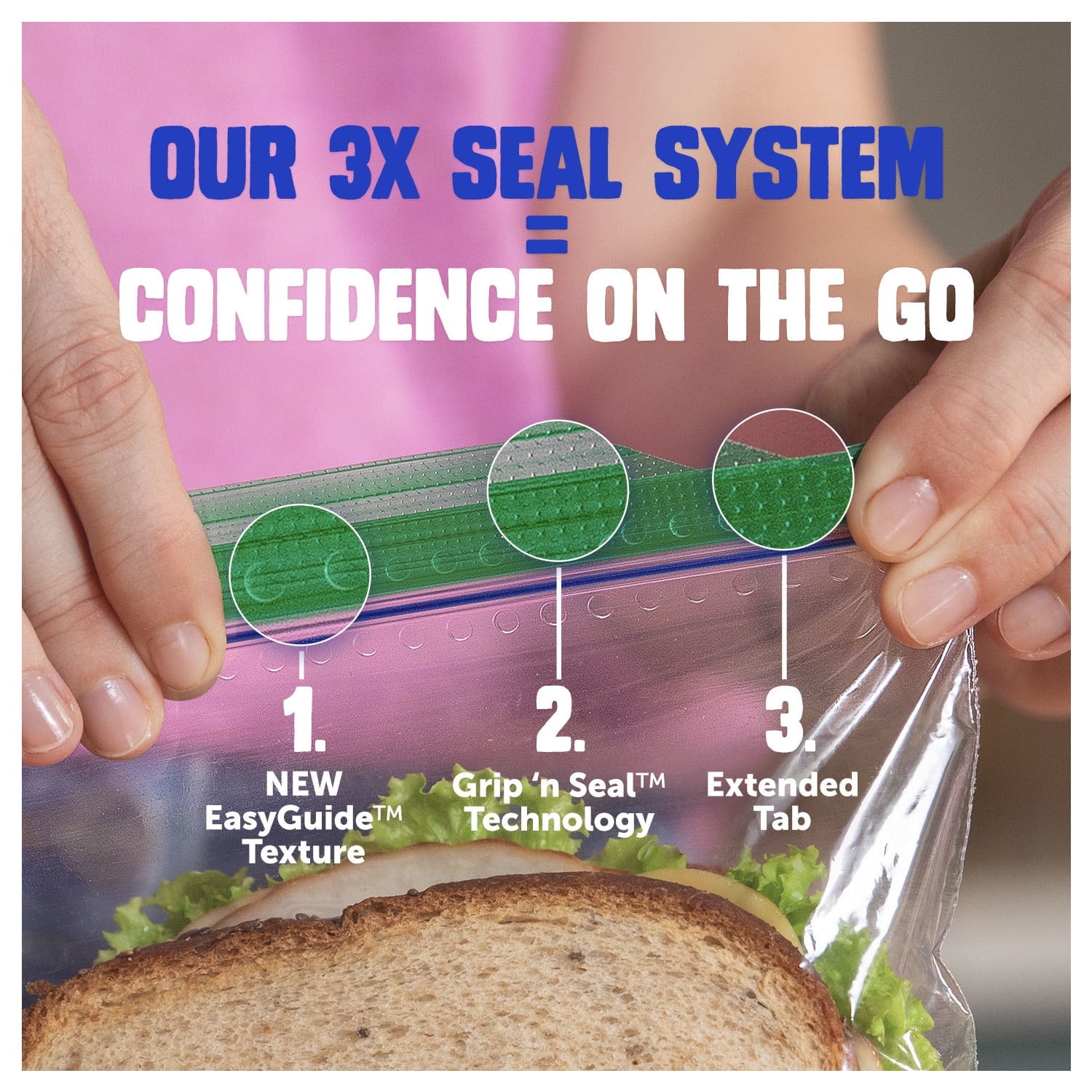 Ziploc® BPA-Free Sandwich Storage Bags with EasyGuide™ Seal
