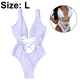 thumbnail image 2 of Traje de baño de una pieza sexy para mujer de color rosa, sin espalda, con cordones y bikini, 2 of 5