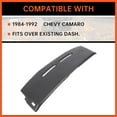 Dashboard Cover Cap Compatible with 19841992 Chevy Camaro Replacement