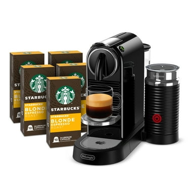 Nespresso Bundle, CitiZ&Milk Espresso Machine and Starbucks Coffee Capsules, 50 Count