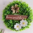 thumbnail image 3 of Biezeib Farmhouse Eucalyptus Wreath Artificial Green Garland with Flowers Letter Signs Ornament for Wall Front Door Decoration, 3 of 6