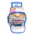 thumbnail image 5 of K-Cliffs 17" Clear PVC Royal Blue Rolling Clear School Backpack, Teen-Adult, Unisex, 5 of 14
