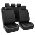 thumbnail image 3 of PU Leather Car Seat Covers 5 Seats 9Pcs Black Waterproof Four Seasons Universal Luxury Pad for Auto Truck Van SUV, 3 of 5