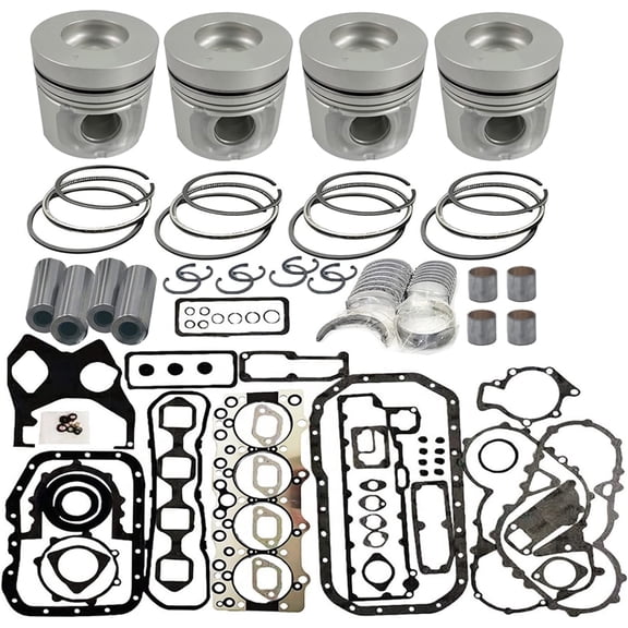 Seapple 4JB1 Engine Rebuild Kit no Liners Valve Compatible with Isuzu Mustang Bobcat 843 853 Loader Replacement