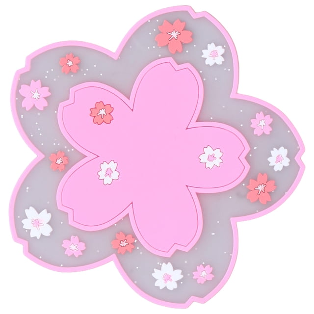Sakura Coasters Drink Coasters Table Coasters Sets de Table Ronds Sakura Coaster Environ 4,5 Po Isolation Thermique Durable Antidérapante PVC Élégant Style Boisson Coasters pour Tasses