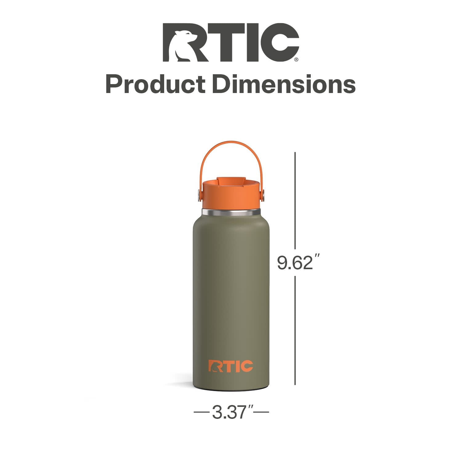 RTIC Outback 32 oz Insulated Ceramic Lined Water Bottle, Trailblazer