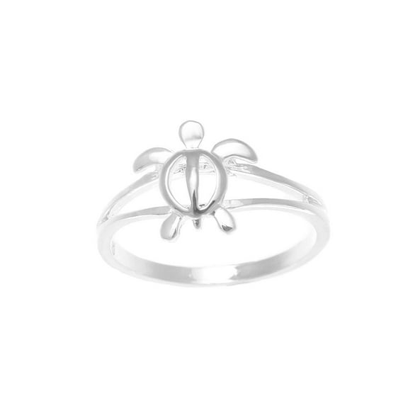 Sterling silver 925 shiny Hawaiian honu sea turtle ring size 10