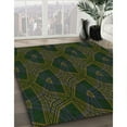 thumbnail image 3 of Ahgly Tapis Rond Lavable en Machine Intérieur Transitionnel Vert Armée, 3 Pieds Rond, 3 of 7