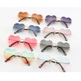 thumbnail image 4 of Creative Rimless Sunglasses Anti-UV Sunglasses Heart Design Delicate Eyewear Glasse Photo Prop Dress Up Accessories, 4 of 7