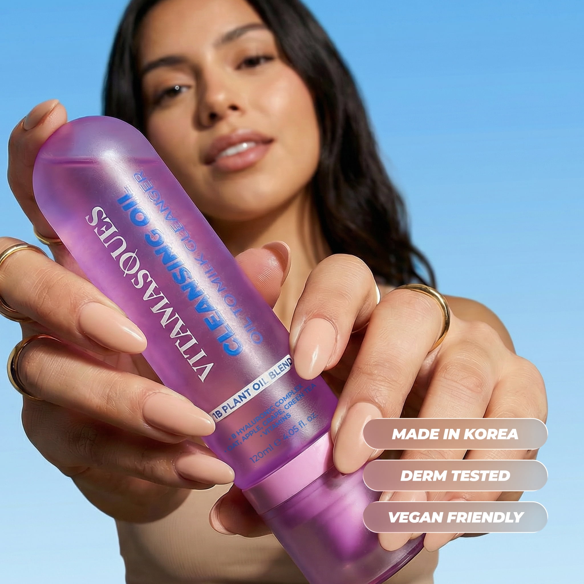 Huile nettoyante – Huile en Lait nettoyant Nettoyage en douceur, hydratation luxueuse - 120 ml