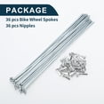 thumbnail image 4 of Unique Bargains Bicycle Spokes Bike Wheel Spokes Silver Tone Nipple 1 Set 14G Carbon Steel Galvanized Silver Tone-179mm, 4 of 7