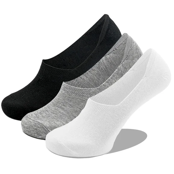 Nvzi 9 pairs of No Show Socks Womens - Non Slip Low Cut Ankle - Invisible Liner Socks for Casual & Formal Wear - Soft & Stretchable，3 colors，M（size：5-9）