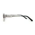 thumbnail image 3 of Spring Loaded Hinge Arm Pop Color Rectangle Dad Shade Sunglasses Silver Black, 3 of 4