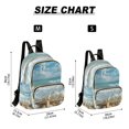 thumbnail image 3 of JIALIOU Mini Backpack Purse for Women Quilted Casual Daypack Small Travel Shoulder Bag, Starfish Conch Sea, 3 of 7