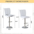 thumbnail image 5 of StnTalk 4-Piece Swivel Adjustable Bar Stools Set, PU Leather Counter Height Bar Chairs with 360° Rotation, Height Adjustable 24.8''–33.4'', Metal Base for Kitchen Island & Home Bar, 5 of 7