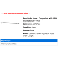 thumbnail image 2 of Rear Brake Hose - Compatible with 1966 International 1100A, 2 of 2