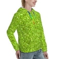 thumbnail image 6 of Salouo Lime green glitter Pattern Hoodie Sweatshirts for Women, Autumn Pullover Hoodie Workout Sweat Women's Long Sleeve Preppy Sweatshirts-Large, 6 of 7