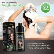 HailiCare Coconut Oil Essence Hair Color Shampoo Moisturizing Hair Dye Shampoo,500ml (Black)