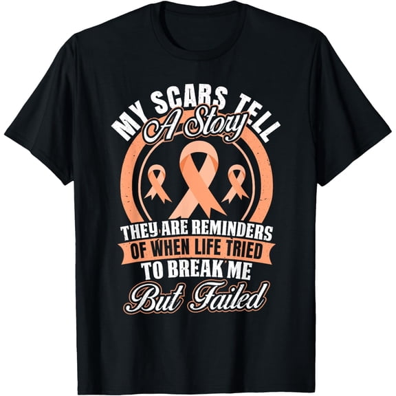 My Scars Tell a Story Endometrial Cancer Awareness T-Shirt T-Shirt