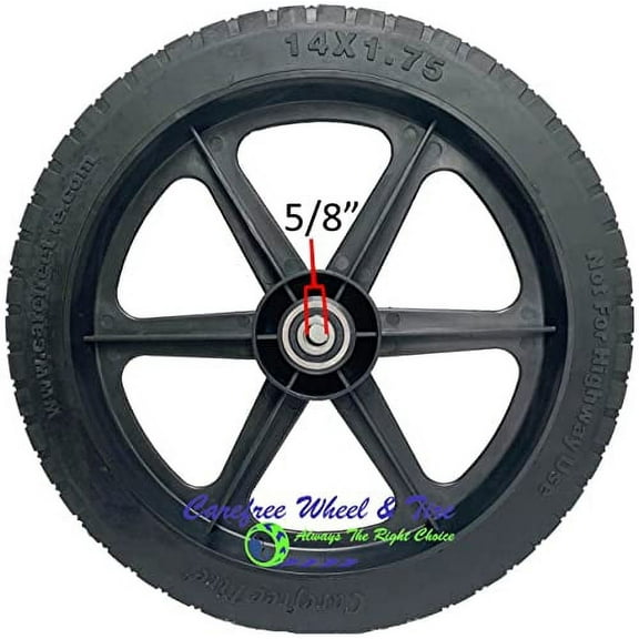 Carefree 14x1.75 HD Wheel Assembly With Bore Options of 1/2", 5/8", 3/4" and 1" Bore (5/8" bearings)