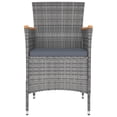 thumbnail image 3 of vidaXL 13 Piece Garden Dining Set with Cushions Grey, 3 of 5