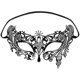 thumbnail image 1 of Máscara de mascarada de filigrana de metal con diamantes de estilo veneciano, mascarada de fiesta de Halloween negra Afortunado Sencillez, 1 of 5